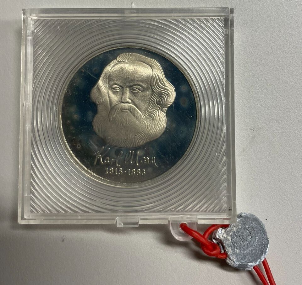 NL* D.D.R.  EST GERMANY 20 DM 1983 KARL MARX PROOF PP CON SIGILLO