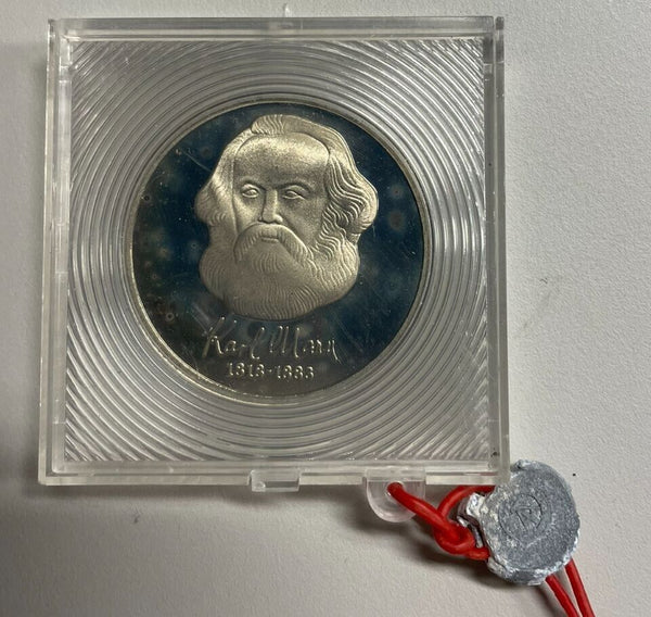 NL* DDR EAST GERMANY 20 DM 1983 KARL MARX PROOF PP WITH SEAL