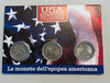 NL* USA QUARTERS Dollar Collection 3 PEZZI DA 1/4 di Dollaro Epopea USA BOLAFFI