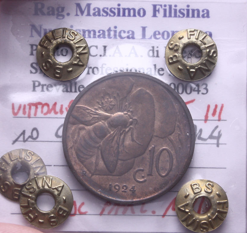 NL* VEIII ITALIA 10 CENTESIMI APE 1924 FDC PARZ. ROSSO Perizia Filisina Massimo