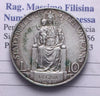 NL* ROMA CITTA' DEL VATICANO Papa PIO XI 10 Lire ARGENTO 1934 come da foto EX 2