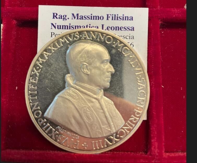 NL* ROME POPE PIUS XII Silver Medal 1956 EXTRAORDINARY 81st BIRTHDAY FDC