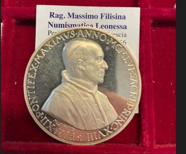 NL* ROME POPE PIUS XII Silver Medal 1956 EXTRAORDINARY 81st BIRTHDAY FDC