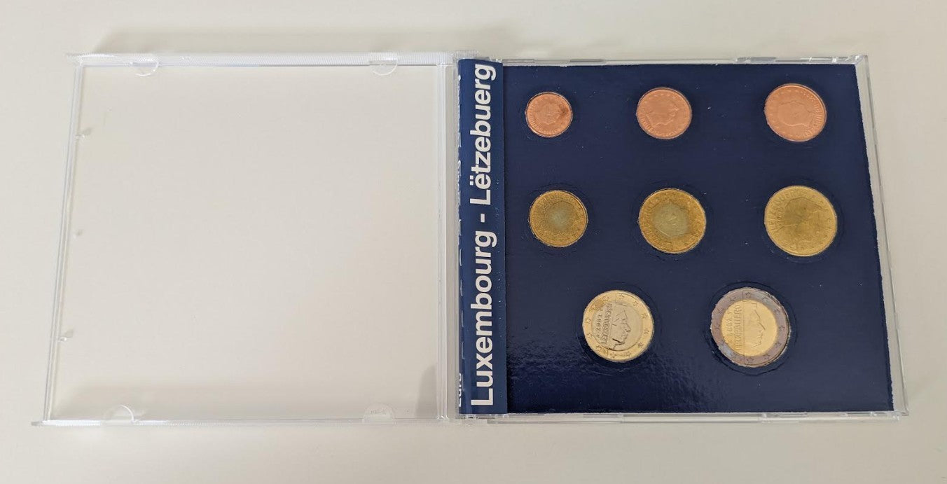 NL* LUSSEMBURGO EURO COINS SET 2002 8 Valori dal 2 EURO-1 CENT FDC set come foto