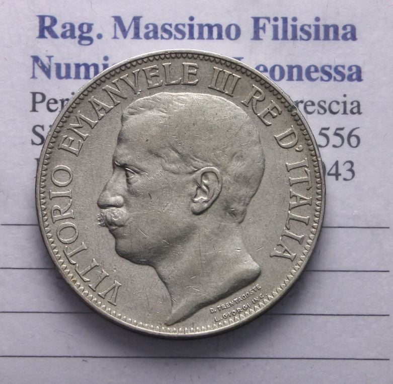NL* VEIII RE D'ITALIA 2 Lire ARGENTO 1911 CINQUANTENARIO eccellente conservaz *