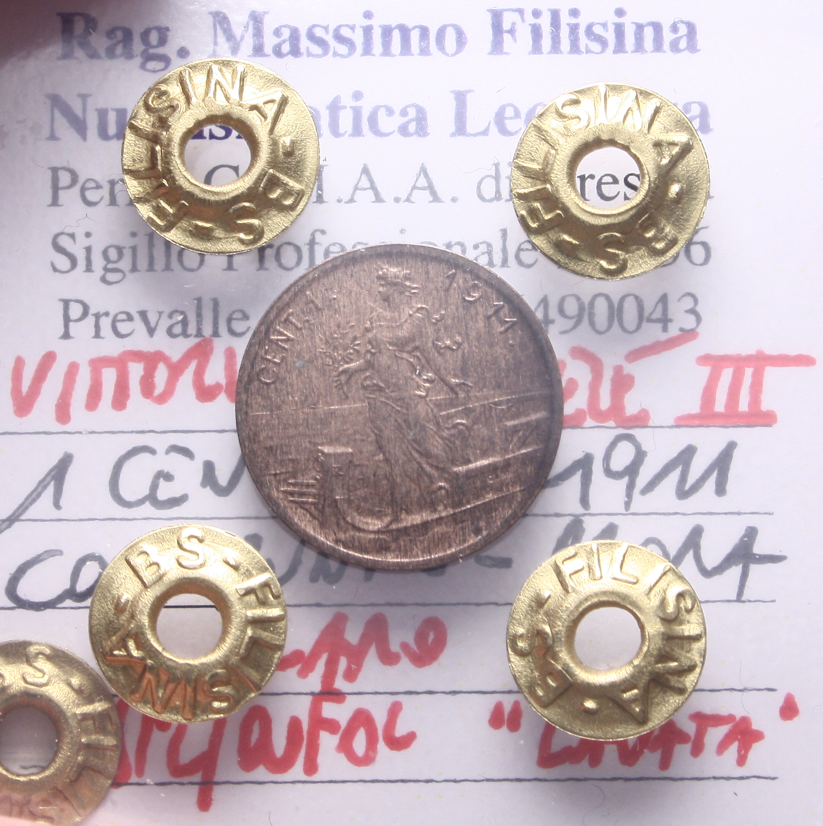 NL* VEIII Italia 1 CENTESIMO PRORA 1911 RARA SPL/QFDC LAVATA Perizia Filisina
