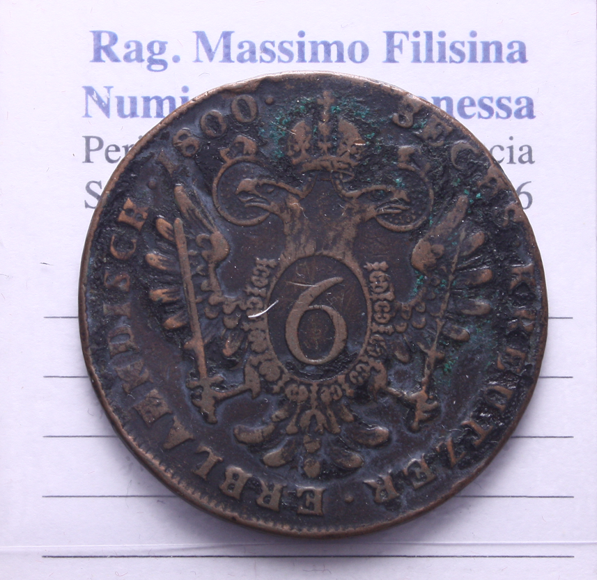 NL* AUSTRIA FRANCESCO II 6 KREUZER 1800 B KREMNICA