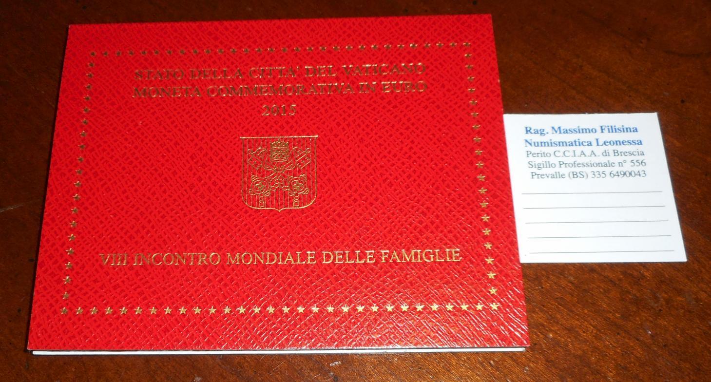 NL * VATICAN Pope FRANCIS 2 EURO 2015 World Meeting of Families FDC mint set