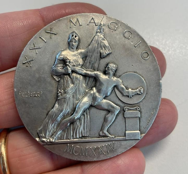 NL* PISA 1924 Medaglia MONUMENTO CADUTI IN GUERRA Curtatone Montanara SUPINO R2