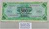 NL* ITALIA Banconota OCCUPAZIONE MILITARE 500 AM LIRE 1943 A Bilingue *906A