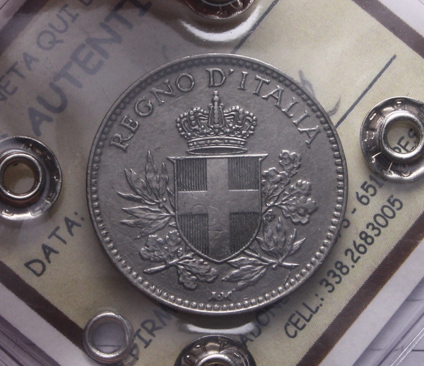 NL* VEIII ITALIA 20 CENTESIMI ESAGONO 1919 PARZ. RIGATO SPL+ Perizia Perfetto