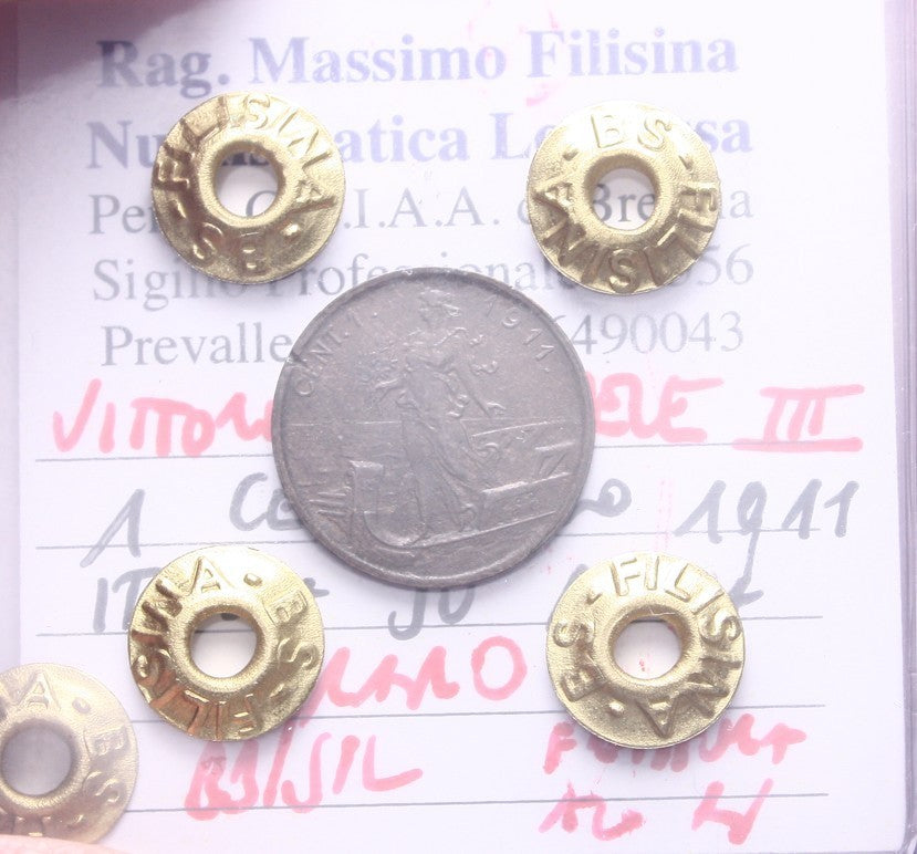 NL* VEIII Italia 1 CENTESIMO PRORA 1911 RARO BB/SPL F Perizia Filisina Massimo