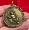 NL* Medaglia portativa NATIVITA' GESU BAMBINO 1712 Con motto esorcista al rovesc