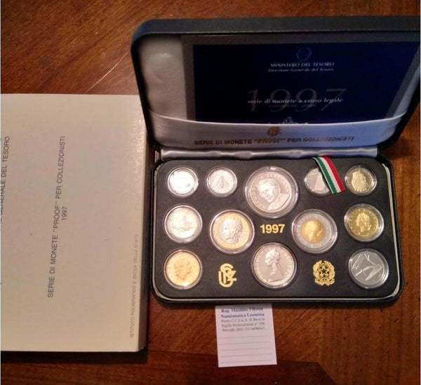 NL* ITALIA Divisionale 1997 con 500-1000 Lire in Argento DONIZETTI PROOF SET