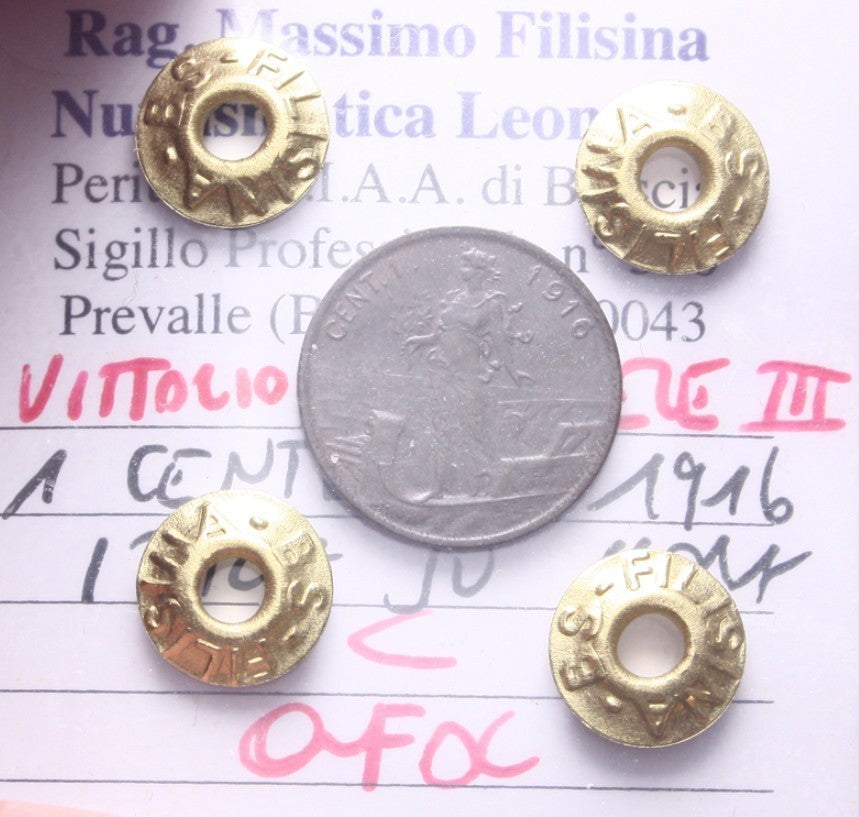 NL* VEIII Italia 1 CENTESIMO 1916 ITALIA SU PRORA QFDC Perizia Filisina Massimo