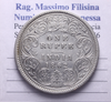 NL* INDIA BRITANNICA REGINA VITTORIA 1 Rupia ONE RUPEE 1862 come da foto