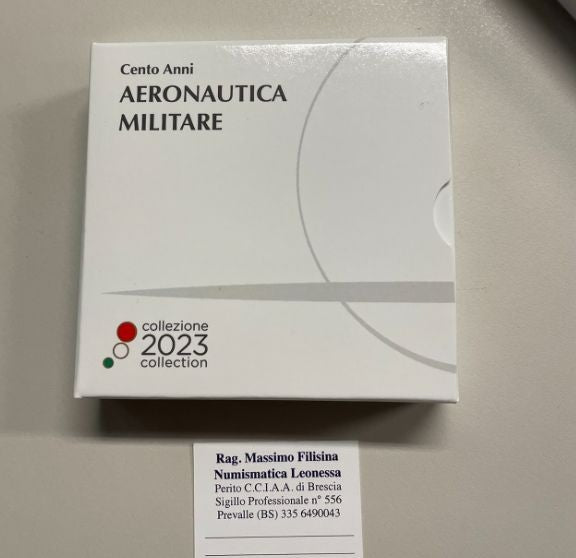 NL* ITALIA Repubblica 2 EURO 2023 100 ANNI AREONAUTICA MILITARE Proof set zecca