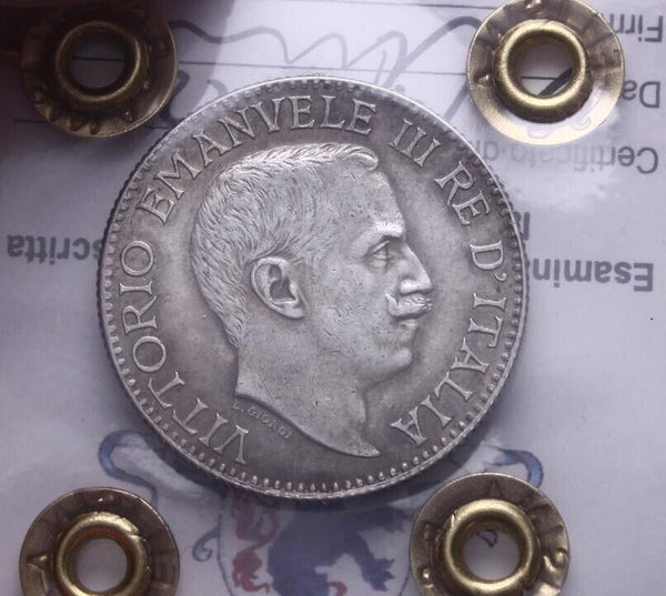 NL* VEIII SOMALIA HALF RUPEE SILVER 1919 RARE QSPL Filisina Massimo Certified