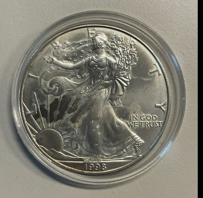 NL* STATI UNITI 1 DOLLARO ARGENTO 1998 1 ONCIA OZ ARGENTO PURO Liberty Walking