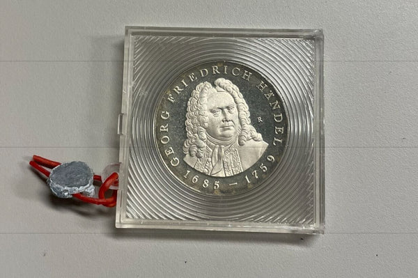 NL* DDR EAST GERMANY 20 DM 1984 GEORG F. HANDEL PROOF PP WITH SEAL