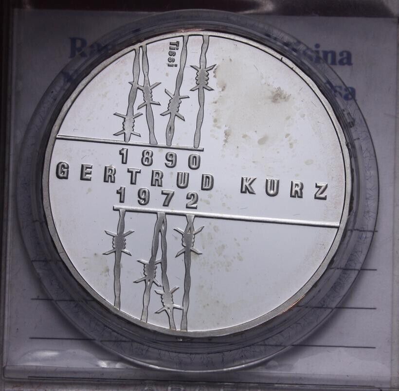 NL* SWITZERLAND CONFEDERATION 20 Francs Silver 1992 GERTRUD KURZ PROOF Porthole prot