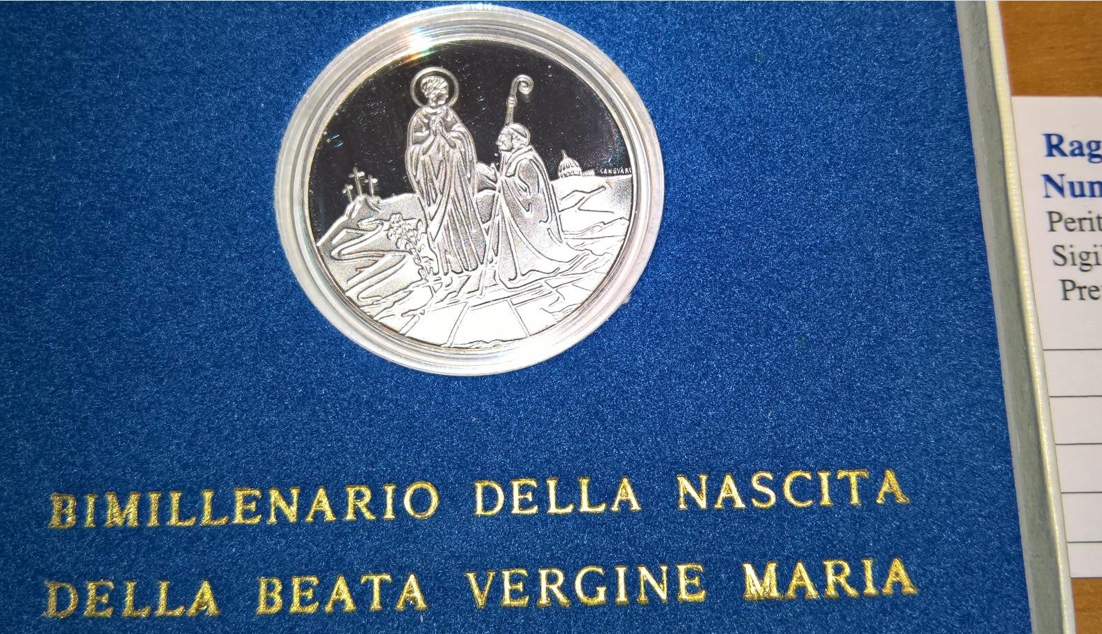 NL* VATICANO 500 LIRE Argento 1984 BEATA Vergine MARIA PROOF set zecca