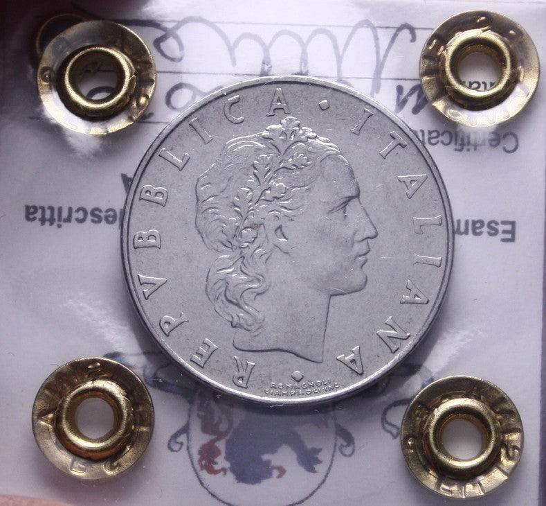 NL* ITALIA Repubblica 50 LIRE VULCANO 1961 SPL Perizia Filisina Massimo