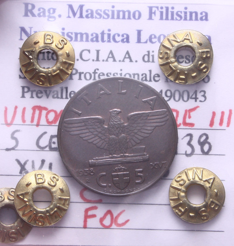 NL*VEIII 5 CENTESIMI RAME IMPERO 1938 XVI FDC Perizia Filisina Massimo * 2
