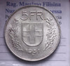 NL* SVIZZERA CONFEDERATIO HELVETICA 5 FRANCHI Argento 1951 B Superbo con lustro