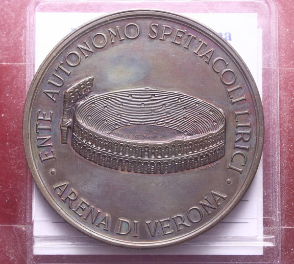 NL* VERONA Medaglia Bronzo CINQUANTENARIO RAPPRESENTAZIONE AIDA 1963 Johnson