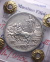 NL* VEIII 2 LIRE ARGENTO 1917 QUADRIGA BRIOSA RARA SPL/QFDC Perizia Filisina