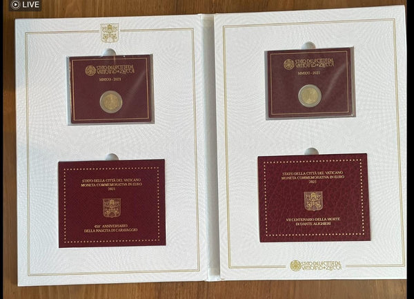 NL*CITTA' DEL VATICANO PAPA FRANCESCO Volume Numismatico 2021 VI con 2+2 euro FD