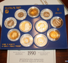 NL* ITALIA Divisionale 1990 TIZIANO 11 V con 500 LIRE ARGENTO PROOF Set