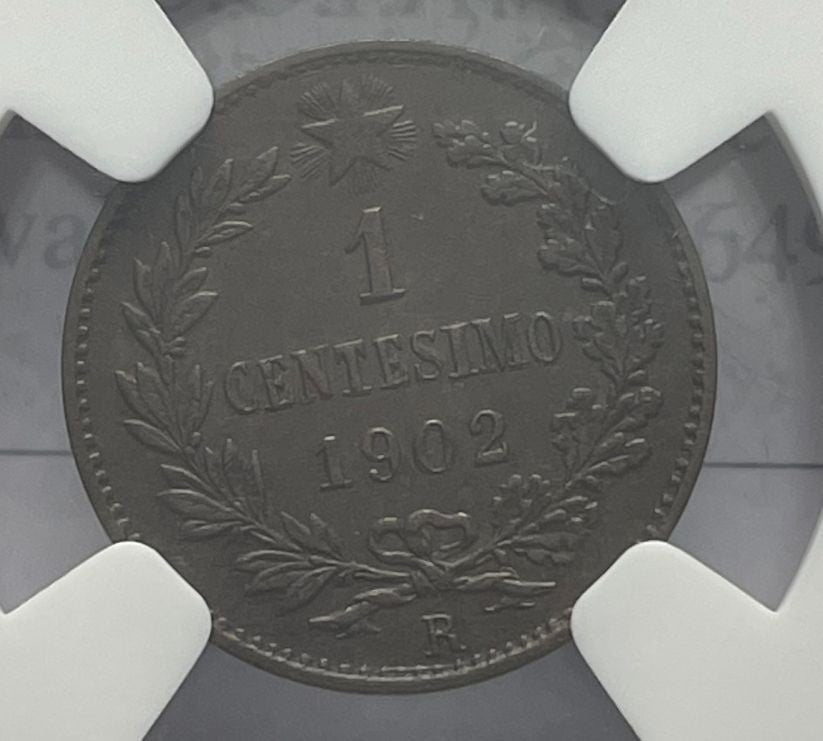 NL* VEIII 1 CENTESIMO Valore 1902 RRR R3 RARISSIMO in Slab MS62 NCG USA - FDC