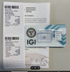 NL* DIAMANTE NATURALE Certificato IGI 0.37 CARATI Colore G VVS 2 EXC VG EX