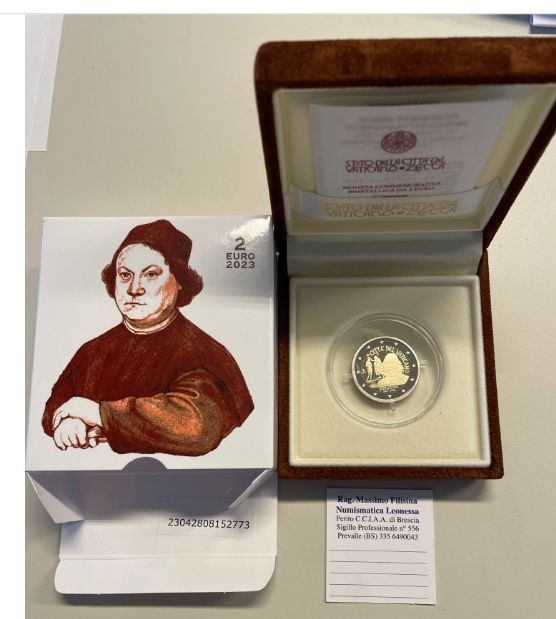 NL* VATICANO 2 EURO 2023 V CENTENARIO MORTE IL PERUGINO Proof set zecca