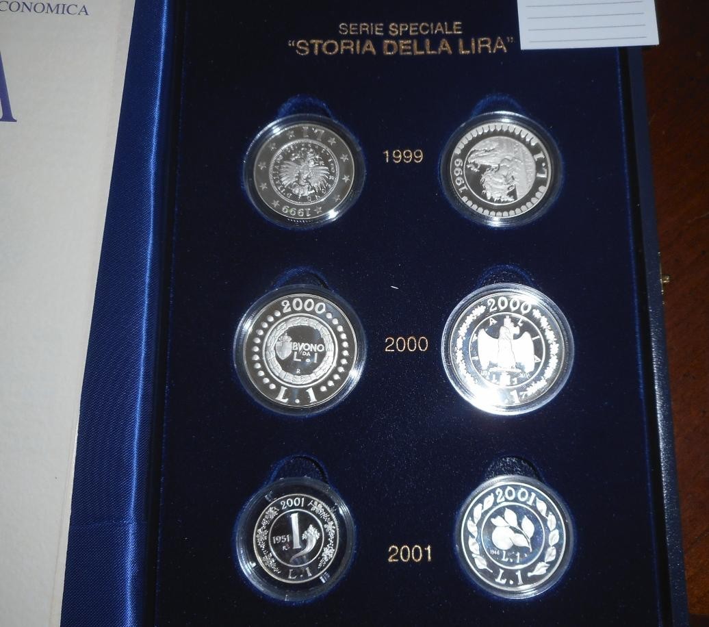 NL* ITALIA SERIE COMPLETA STORIA LIRA 3 Trittici Argento 1999 2000 2001 Proof s