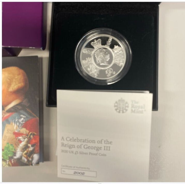 EN* GB ELIZABETH II 5 POUND 2020 SILVER PROOF Celebration Reign of George III