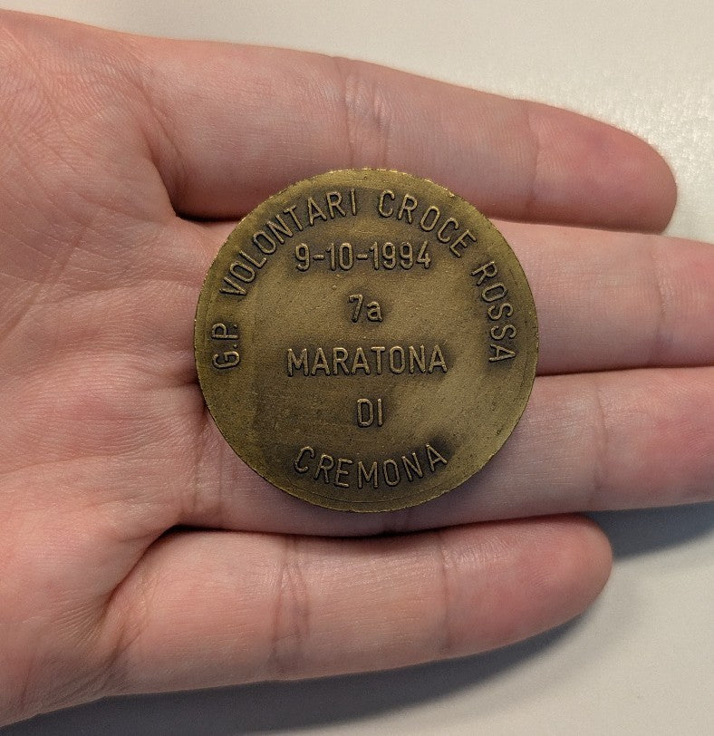 NL* CREMONA Medaglia Bronzo 7^ MARATONA DI CREMONA 1994 VOLONTARI CROCE ROSSA