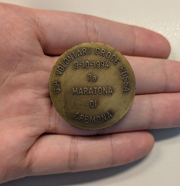 NL* CREMONA Medaglia Bronzo 7^ MARATONA DI CREMONA 1994 VOLONTARI CROCE ROSSA