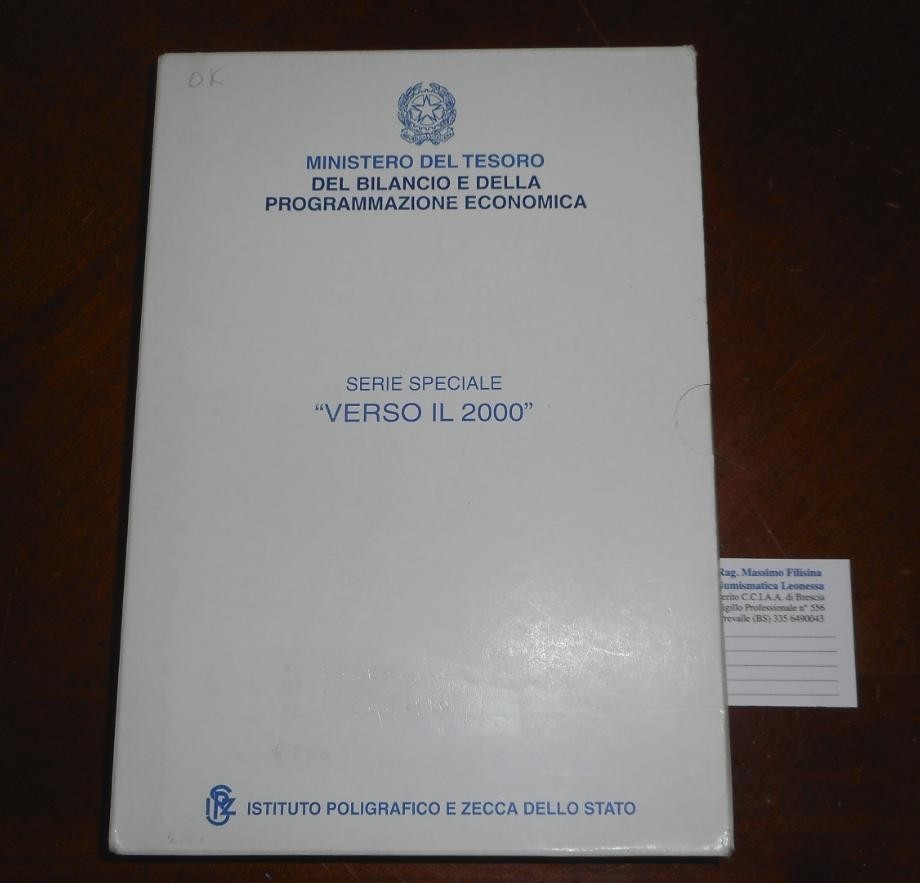NL* ITALIA SERIE COMPLETA VERSO IL 2000 3 Trittici Argento 1998 199 2000 Proof s