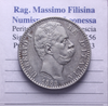 NL* UMBERTO I 2 LIRE ARGENTO 1883 ROMA come da foto