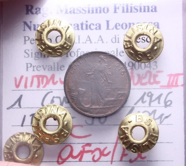 NL* VEIII Italia 1 CENTESIMO 1916 ITALIA SU PRORA QFDC/FDC Perizia Filisina