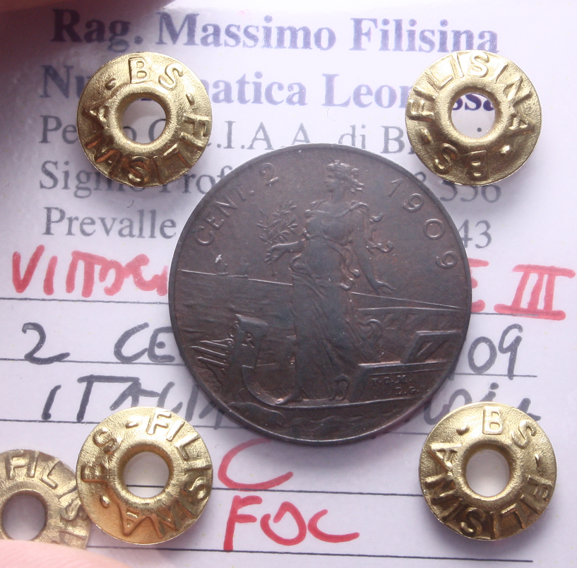 NL* VEIII Italia 2 CENTESIMI PRORA 1909 FDC Perizia Filisina Massimo
