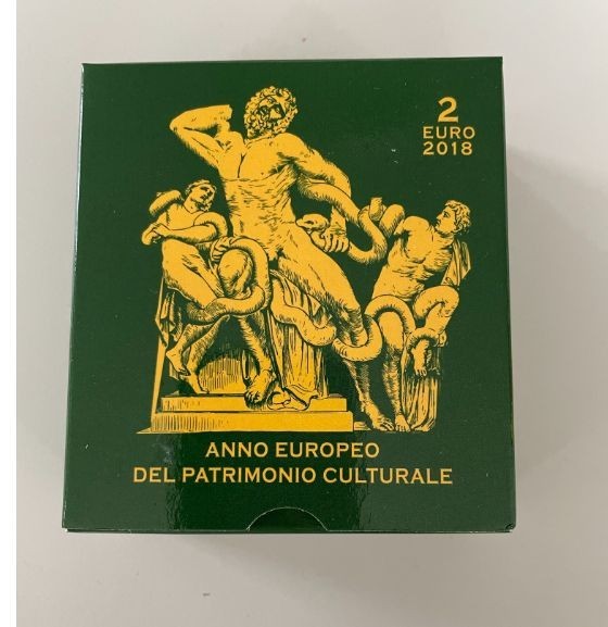NL* VATICANO 2 EURO 2018 PATRIMONIO CULTURALE EUROPEO Proof set zecca