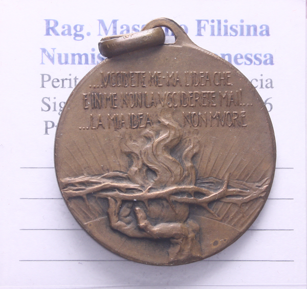 NL* ITALIA Medaglia Bronzo GIACOMO MATTEOTTI LA MIA IDEA NON MUORE