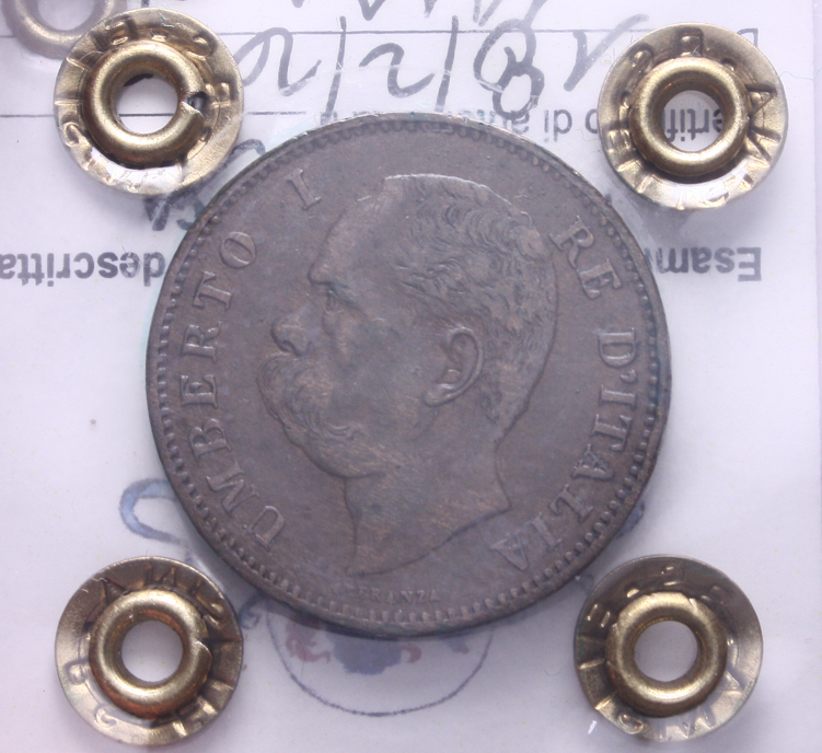 NL* UMBERTO I 5 CENTESIMI Rame 1895 ROMA RARA BB Perizia Filisina Massimo
