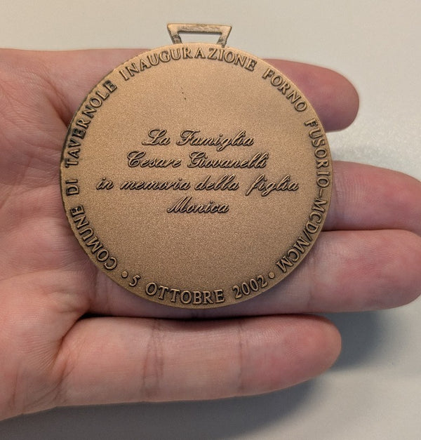 NL* BRESCIA Medaglia Bronzo 2002 INAUGURAZIONE FORNO FUSORIO DI TAVERNOLE Medici