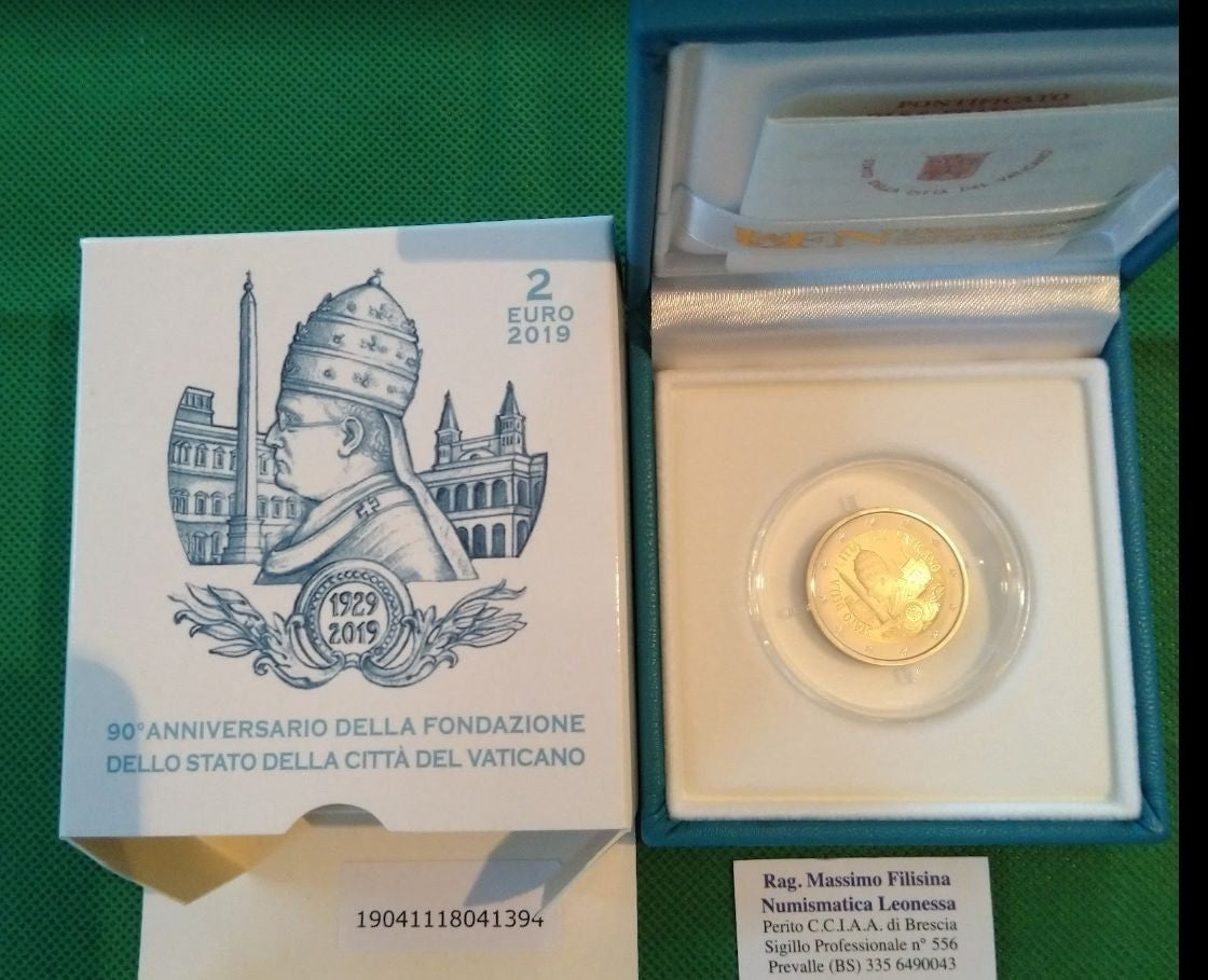 NL* VATICANO 2 EURO 2019 FONDAZIONE CITTA' STATO Proof set zecca