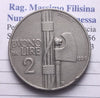 NL* VEIII BUONO 2 LIRE FASCIO 1926 RARE R as pictured